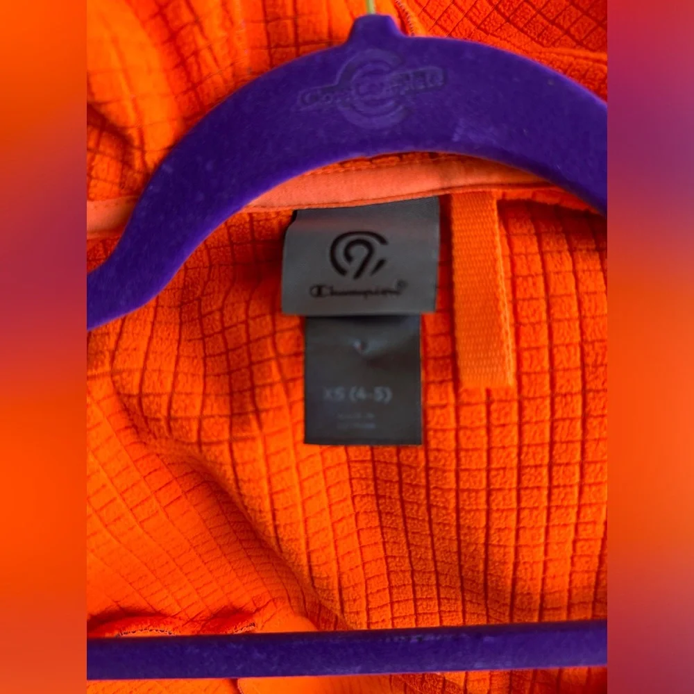 Champion Boy’s C9 Blue Softshell Orange Fleece-Lined Jacket Size XS 4-5